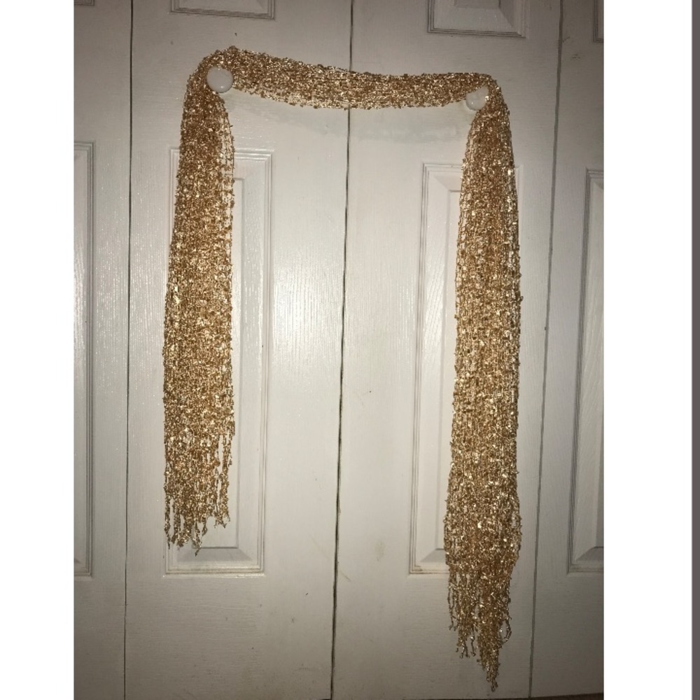 Gold shimmery scarf